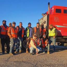 Cypress CDL School trainees and instructors group photo after training