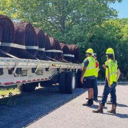 Cypress CDL School trainees learning flatbed trucking skills