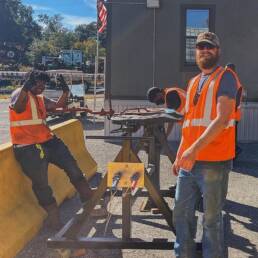 CDL trainees receiving hands-on instruction at Cypress CDL School training yard