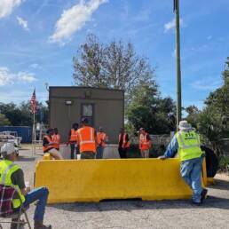 Cypress CDL School trainees practicing CDL maneuvers in the training yard