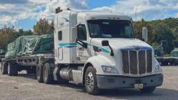 Flatbed truck driver hauling freight in Virginia for Cypress Truck Lines
