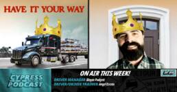 Cypress Truck Lines Podcast Episode 19 about how operations helps flatbed drivers get home when it matters